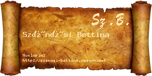 Szénási Bettina névjegykártya