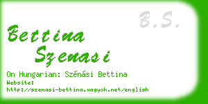bettina szenasi business card